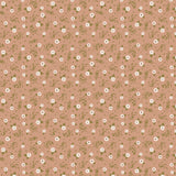 Ginger and Olive Collection - Floral Cluster - Caramel - Cotton 30220503-02