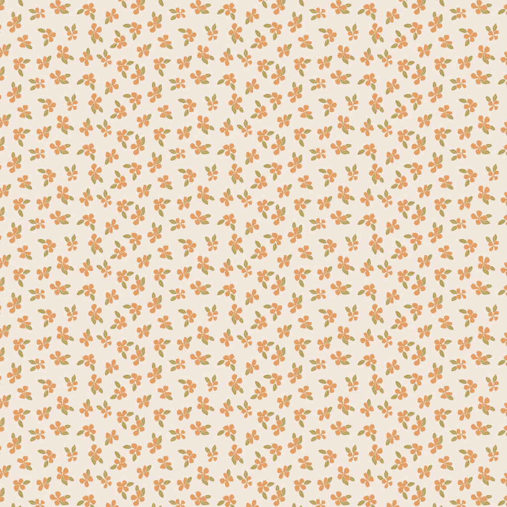Ginger and Olive Collection - Blooms - Cream - Cotton 30220506-01