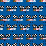 NASCAR - Drapeau à damier - Molleton imprimé de NASCAR- Bleu
