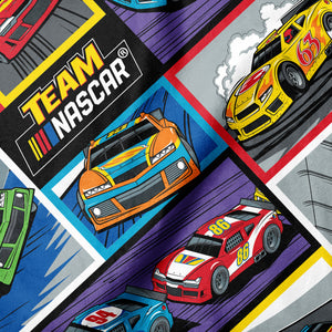 Nascar Minky - Racing Blocks - Multi - Minky