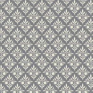With Love Collection -Jackie McFee -Sweet Scrolls- Grey - Cotton