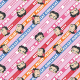 Betty Boop Collection III - Betty Girl Power Stripe - Cotton - Pink