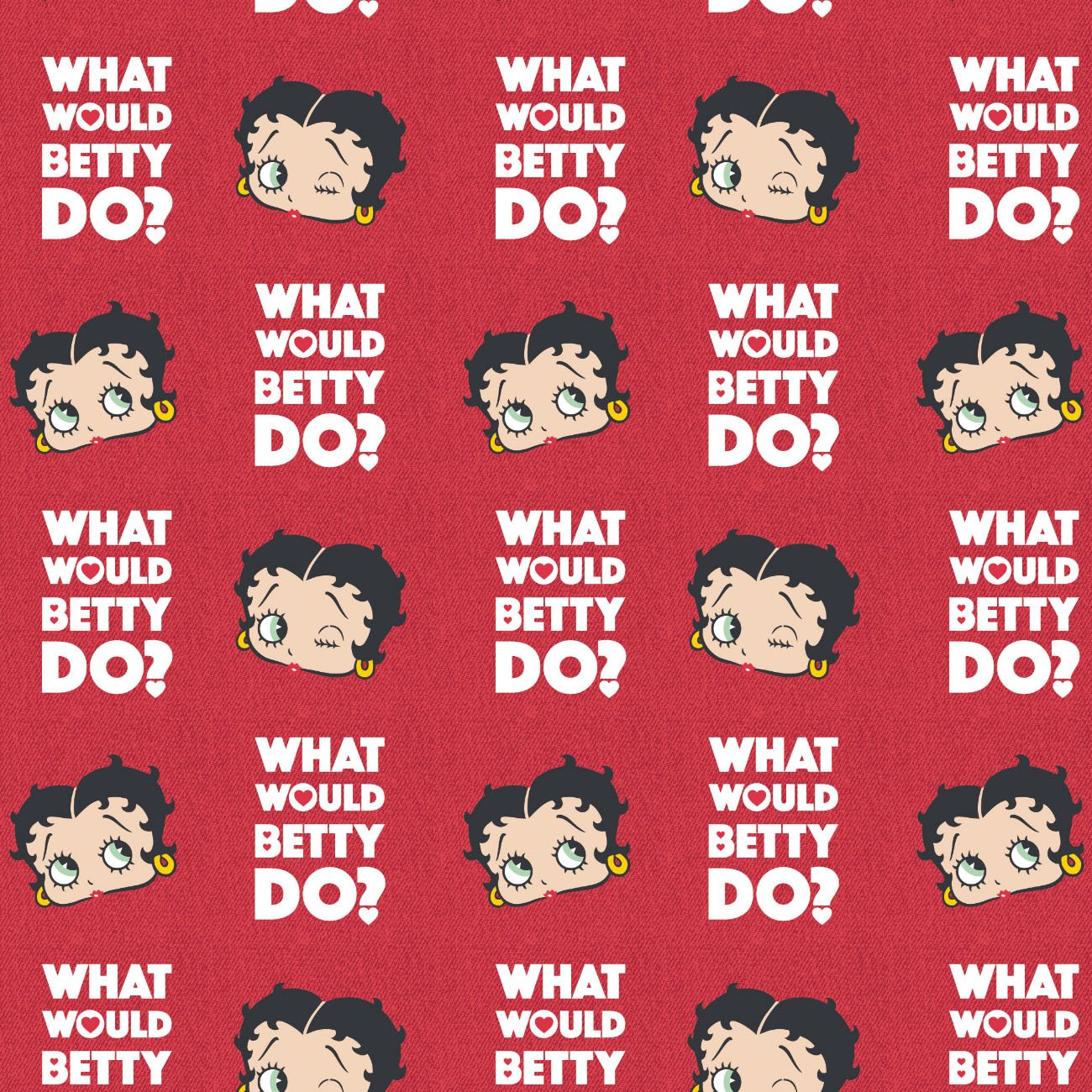 Betty Boop Collection III - What Would Betty Do - Cotton - Red