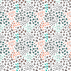 Self Love Club Collection -2 Yard Cotton Cut - Beauty Spots- White