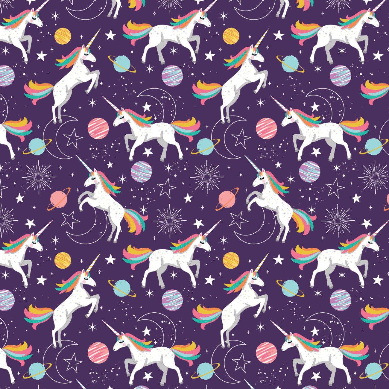 Celestial Unicorns by CDS - Minky
