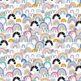 It Girl Collection - Rainbows Minky - White - Minky