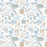 Printed Flannel-Blocks Flannel-Light Blue-100% Cotton-50220305B-02