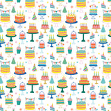 Who Invited the Llamas Collection - Birthday Cake - White - Cotton