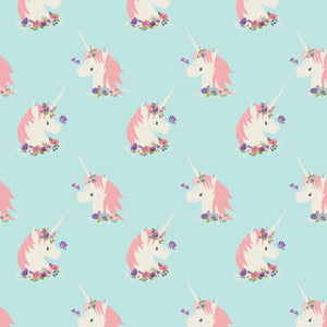 I Believe In Unicorns - Unicorns - Printed Flannel by Heather Rosas