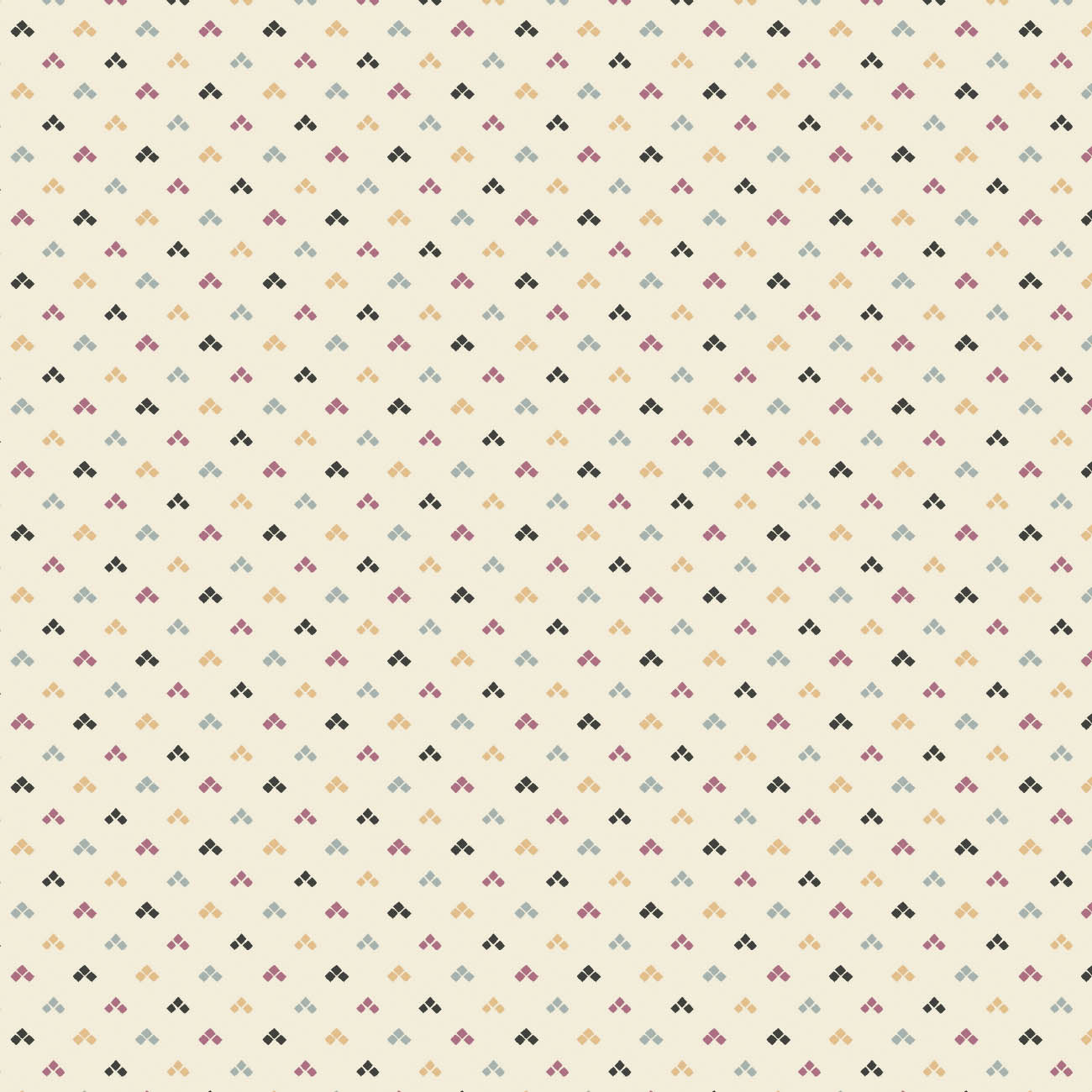 Winter Spirit Collection - Geo - Cream - Cotton