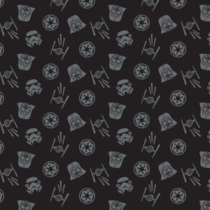 Star Wars Two Tone - Printed Flannel by Star Wars - Black