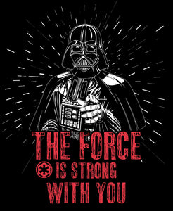 Lucasfilm's Star Wars - Force is Strong Quote - Fat Quarter Single - Black - Cotton