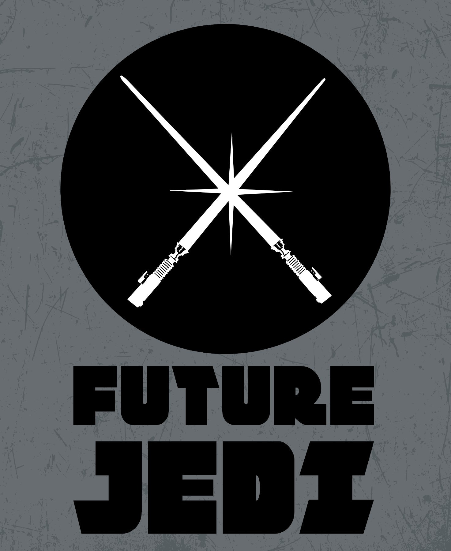 Lucasfilm's Star Wars - Future Jedi Quote - Fat Quarter  Single- Grey - Cotton