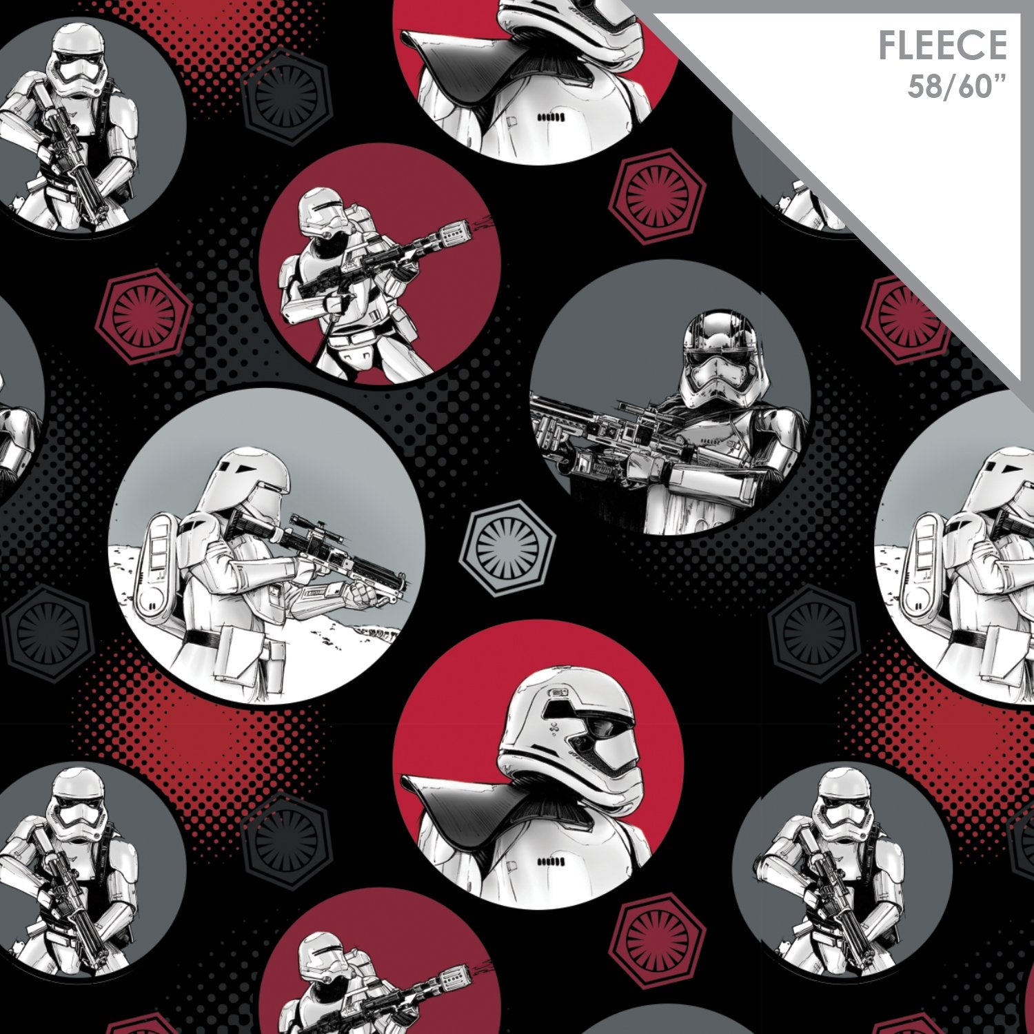 Star Wars VII - Stormtroopers In Circles - Printed Fleece by Lucasfilm Star Wars