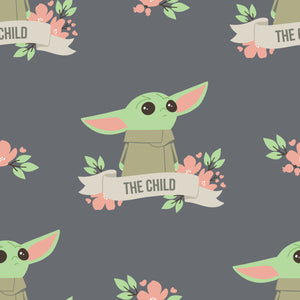 Star Wars The Mandalorian -Child Floral Banner -Minky