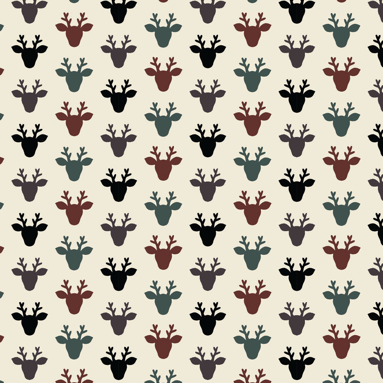 Printed Flannel-Hudson Deer Flannel-Cream-100% Cotton-82220103B-03