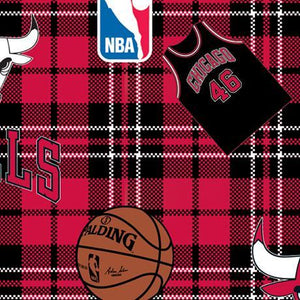 Chicago Bulls Plaid - Printed Fleece by NBA