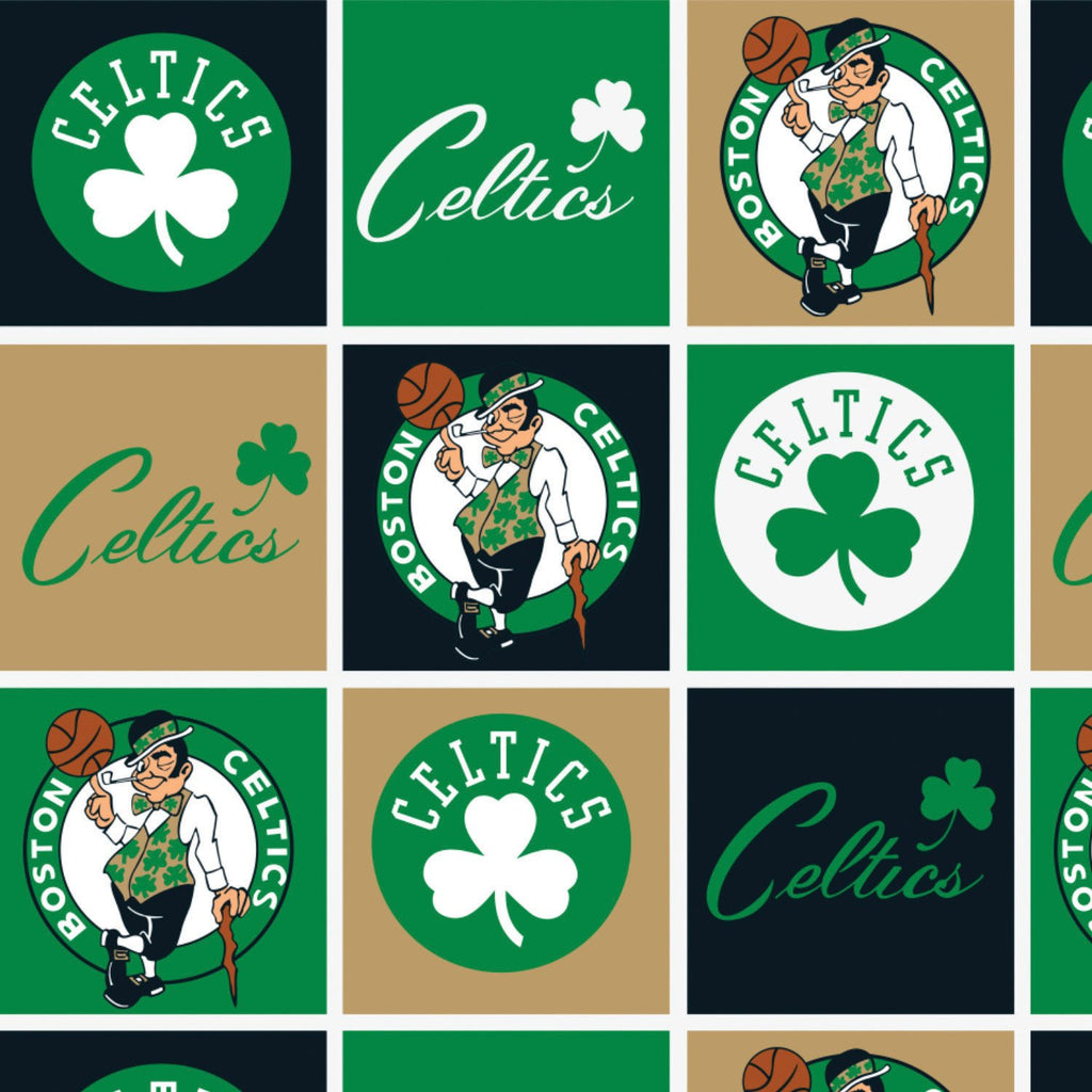 Boston Celtics Block - 100% Polyester 58/60 1.5Yd Fleece - 83BOS0006BYCAZ1 - 01 Black