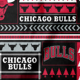 Minky NBA 2022 Collection - Chicago Team Fair Isle - Red - Minky