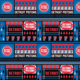 Minky NBA 2022 Collection - Detroit Team Fair Isle - Multi - Minky