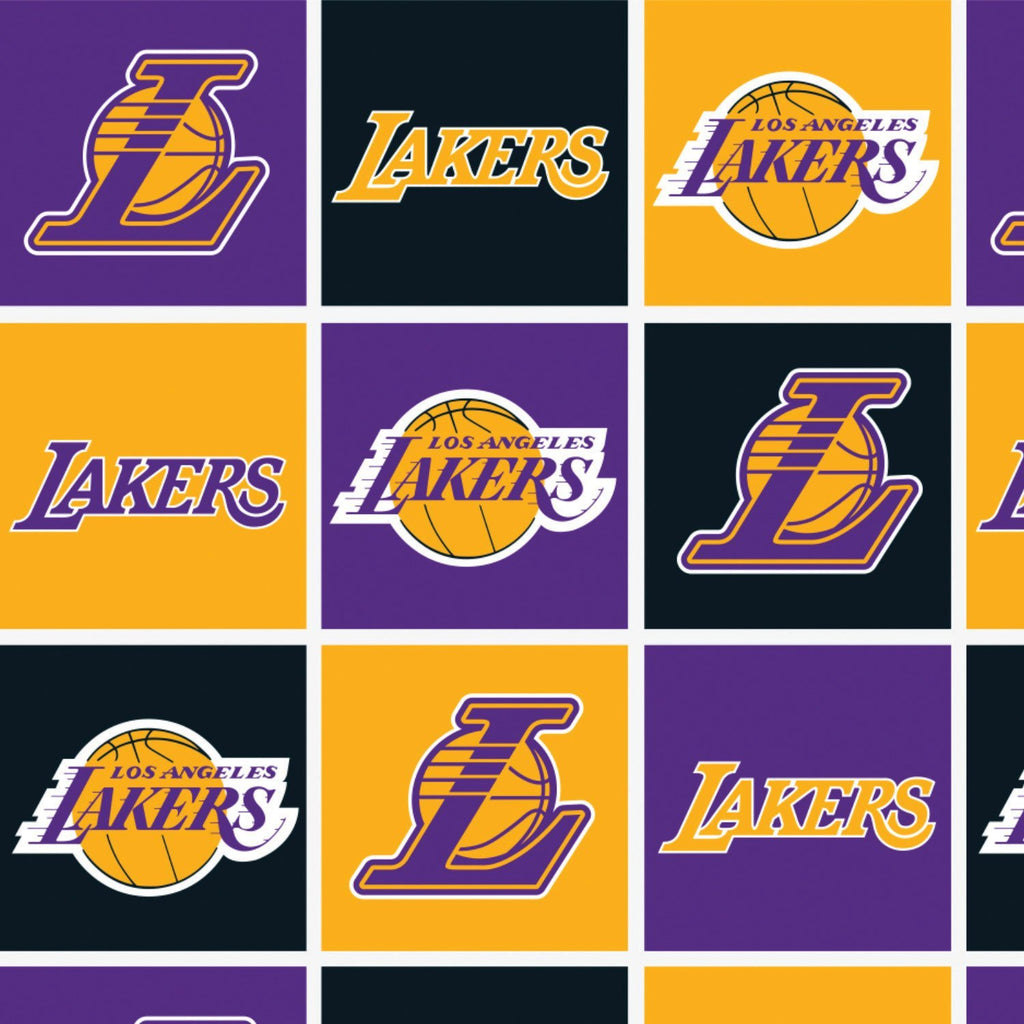 NBA Los Angeles Lakers Block 100% Polyester Fleece Fabric