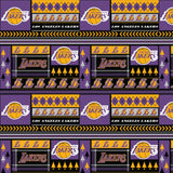 Minky NBA 2022 Collection - LA Lakers Team Fair Isle - Multi - Minky