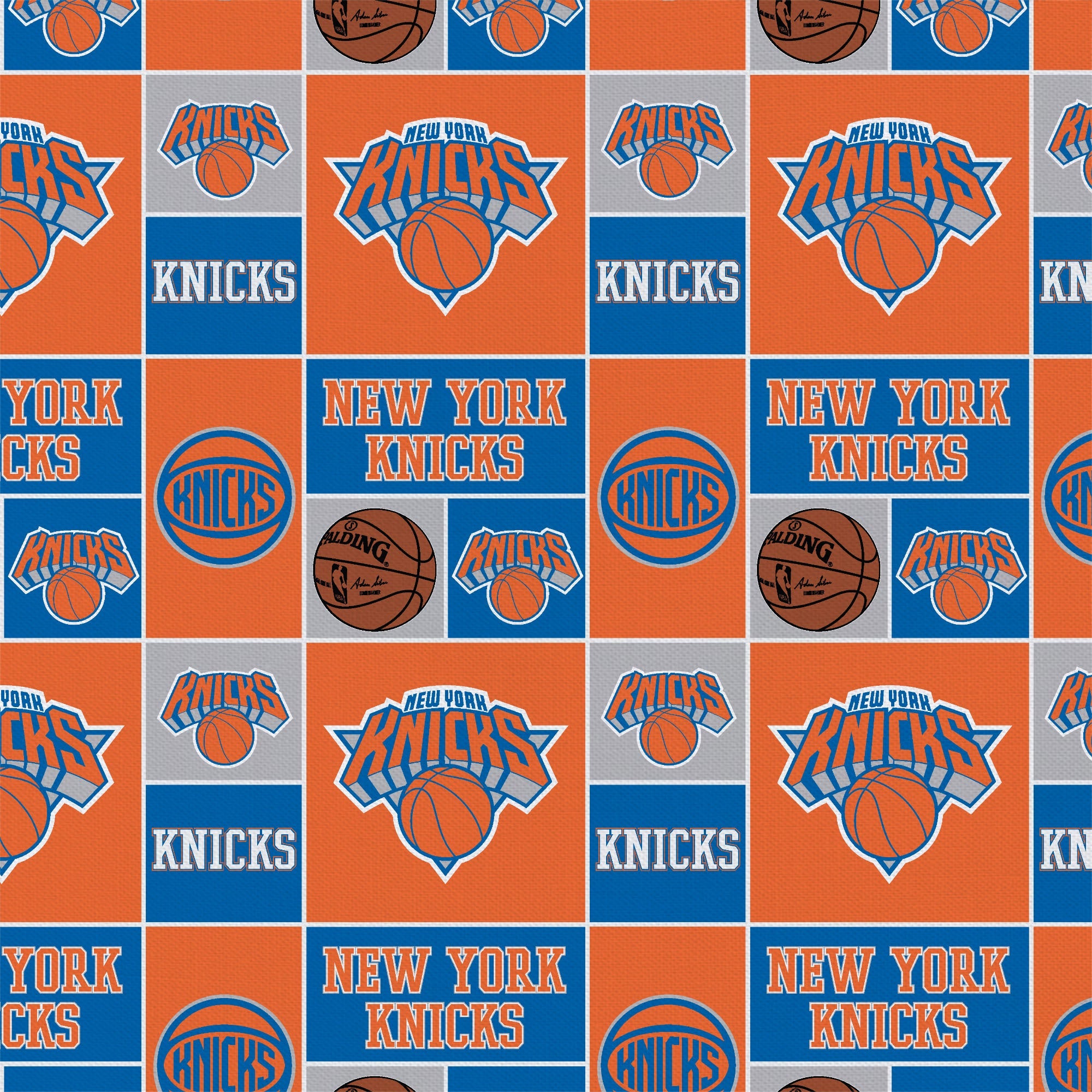 NBA -NY Knicks Patch - 100% Cotton - 44/45 2Yd Cut