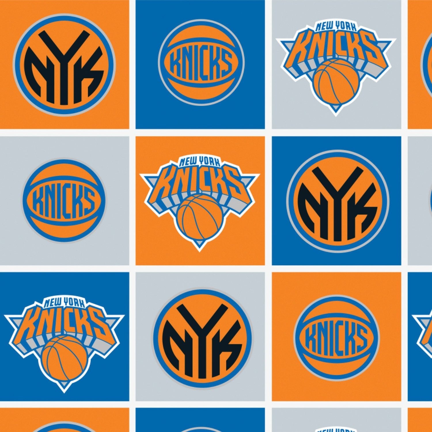 N.Y. Knicks Block - 100% Polyester 58/60 1.5Yd Fleece - 83NYK0006AYCAZ - 01 Multi