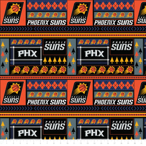Minky NBA 2022 Collection - Phoenix Team Fair Isle - Multi - Minky