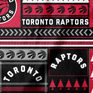 Minky NBA 2022 Collection - Toronto Team Fair Isle - Red - Minky