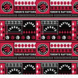 Minky NBA 2022 Collection - Toronto Team Fair Isle - Red - Minky
