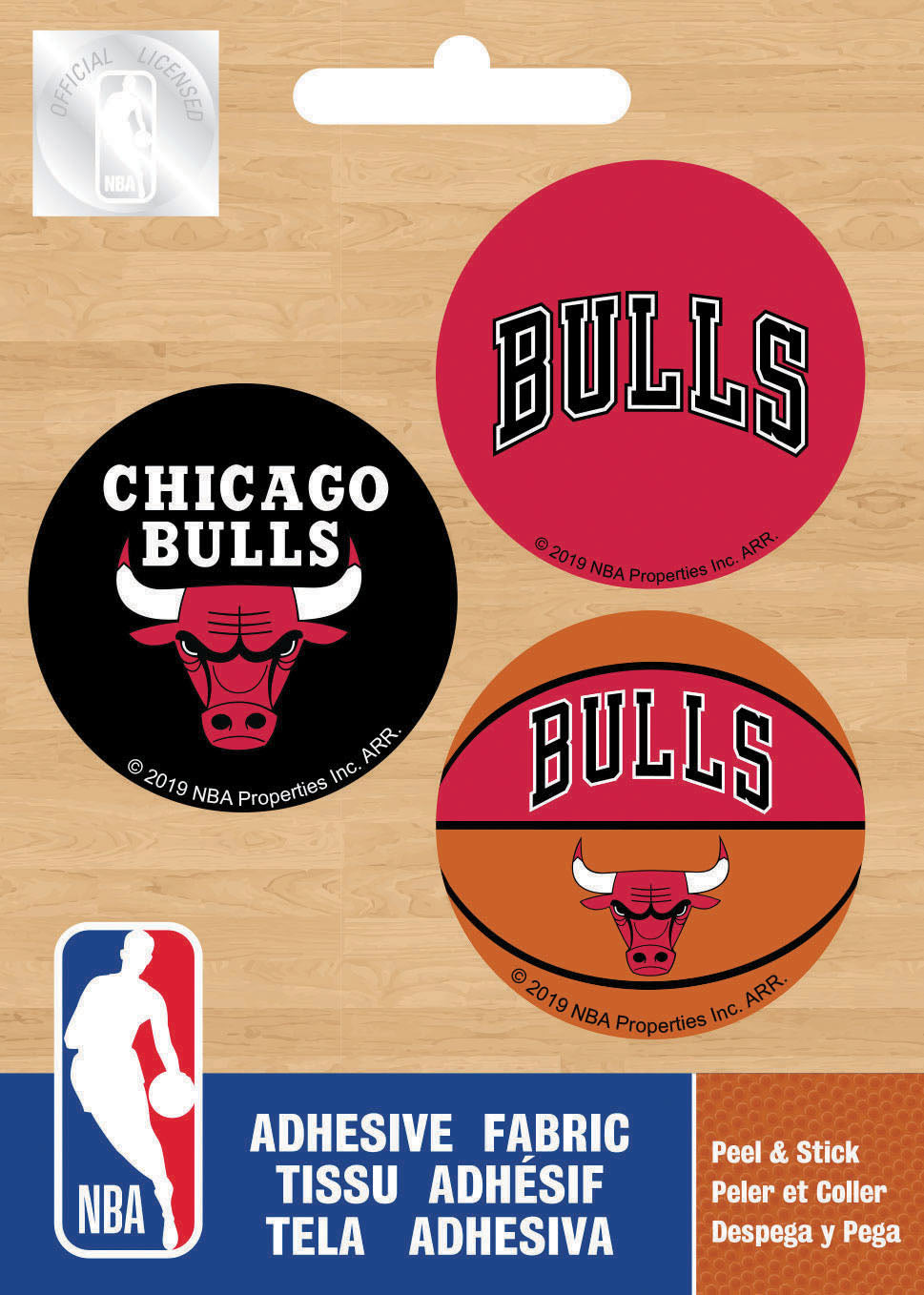 NBA Chicago Bulls- 1.5" Badge Pack Adhesive Fabric Badge