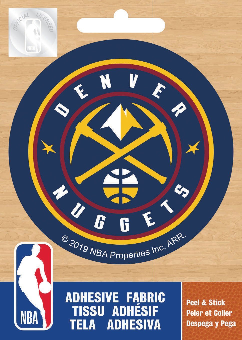 NBA Nuggets de Denver Logo sur fond uni - Appliqué Ad-Fab