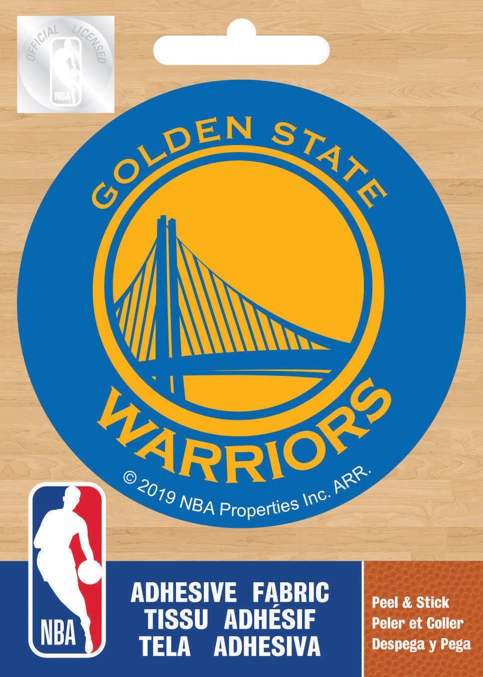 NBA  Golden State Warriors Logo On Solid Adhesive Fabric Badge