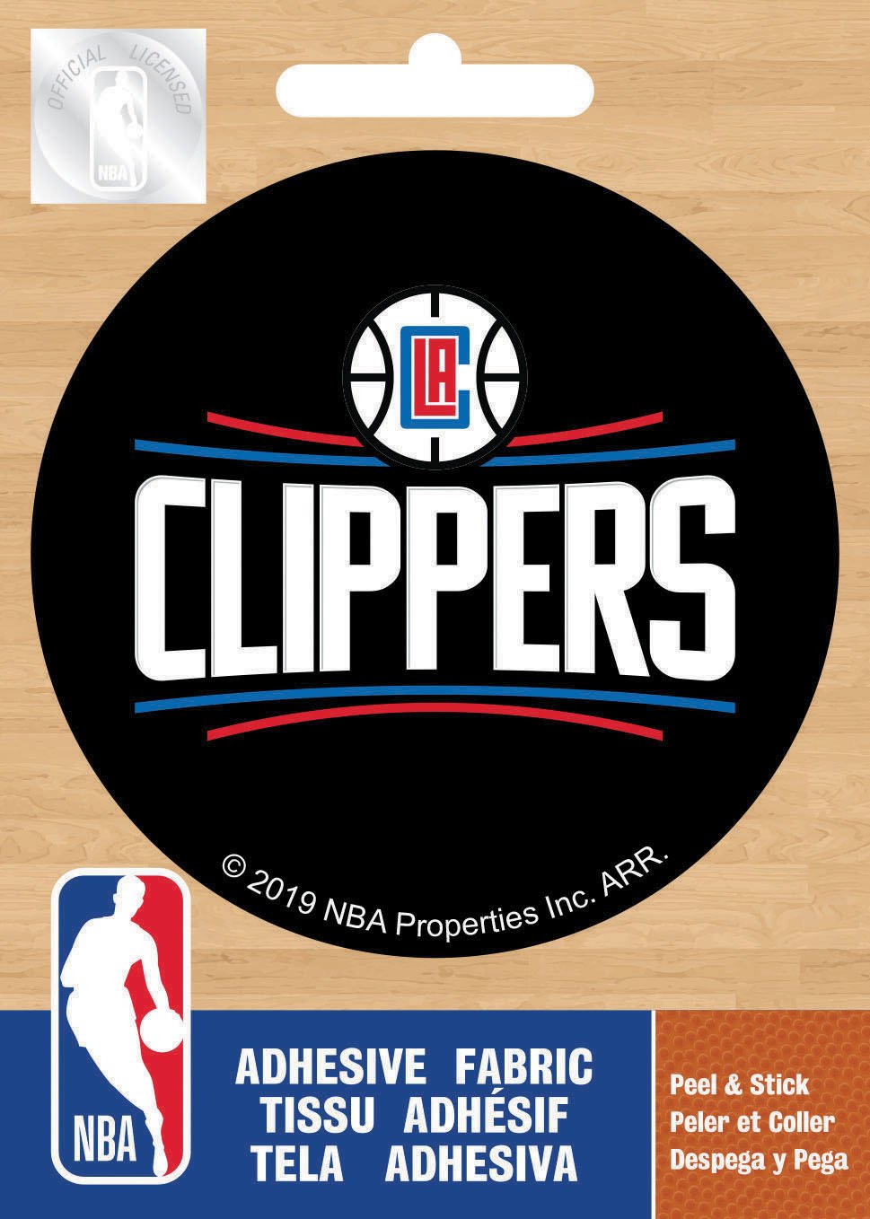 NBA Clippers de Los Angeles Logo sur fond uni - Appliqué Ad-Fab