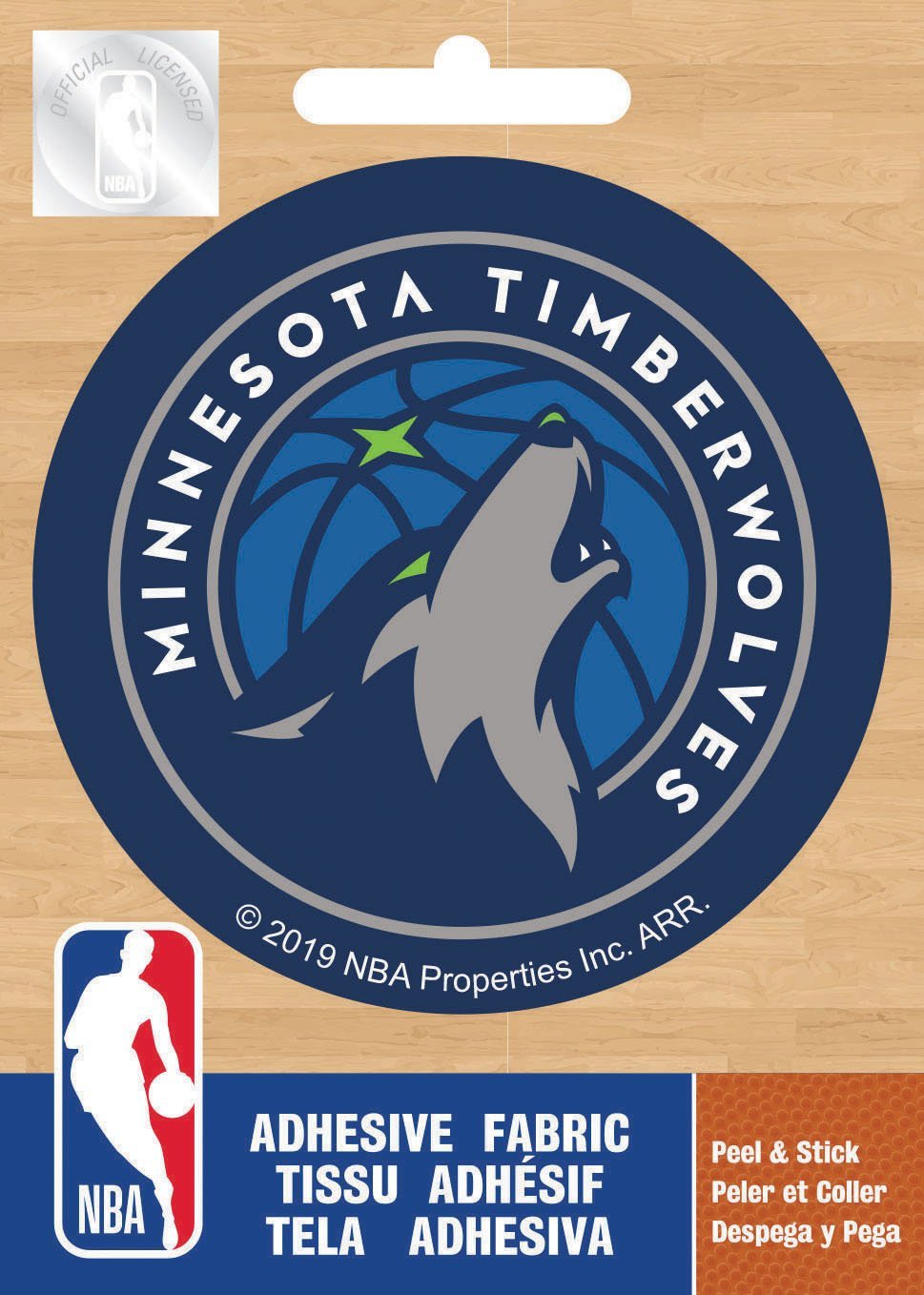 NBA Timberwolves de Minnesota Logo sur fond uni - Appliqué Ad-Fab