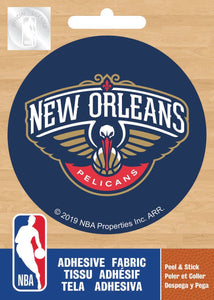 NBA New Orleans Pelicans Logo On Solid Adhesive Fabric Badge