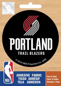 NBA Portland Trail Blazers Logo On Solid Adhesive Fabric Badge