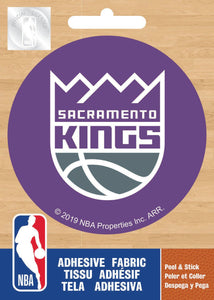 NBA Sacramento Kings Logo On Solid Adhesive Fabric Badge