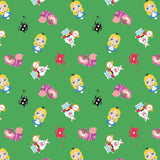 Disney - The Day of the Little World Collection- 2 Yard Cotton Cut - In the Garden - Green