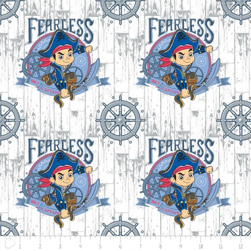 Capitaine Jake sans peur " Fearless " - Flanelle Imprimée de Disney - Blanc