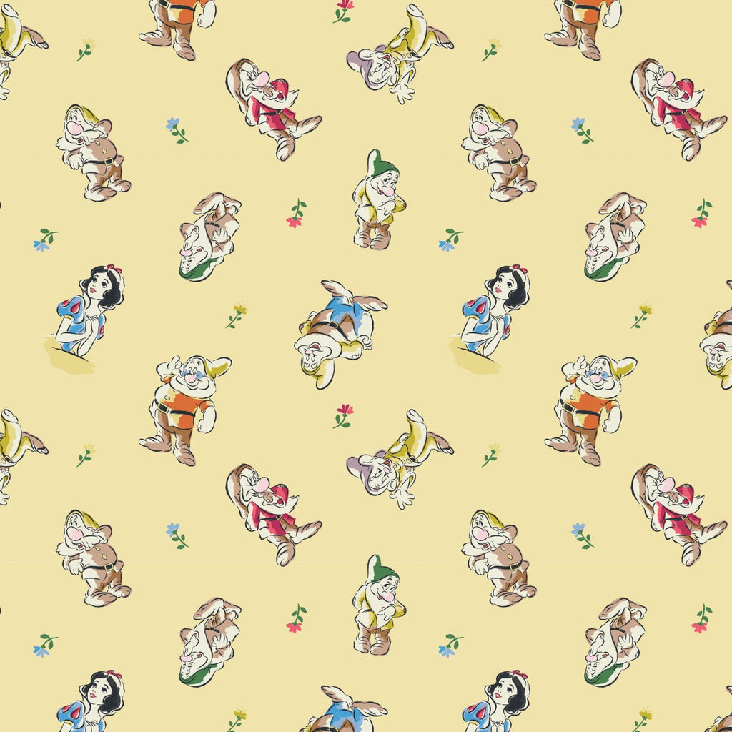 Disney Snow White Collection -2 Yard Cotton Cut - Cast Toss