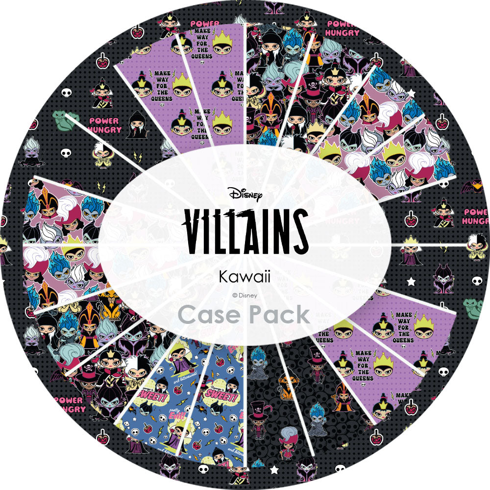Disney Villains Kawaii Collection Super Stack Case Pack (90 Yards) - Multi - Cotton