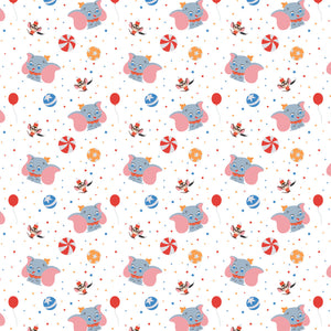 Disney - The Day of the Little World Collection-2 Yard Cotton Cut -Circus Act - White