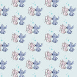 Disney Stitch Blogger Collection - Stitch You Are What You Love - Aqua - Cotton 85240403-02