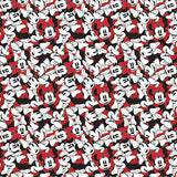 Minnie Mouse Rêvez en Pointillé - Minnie superposé multidirectionnel - Blanc