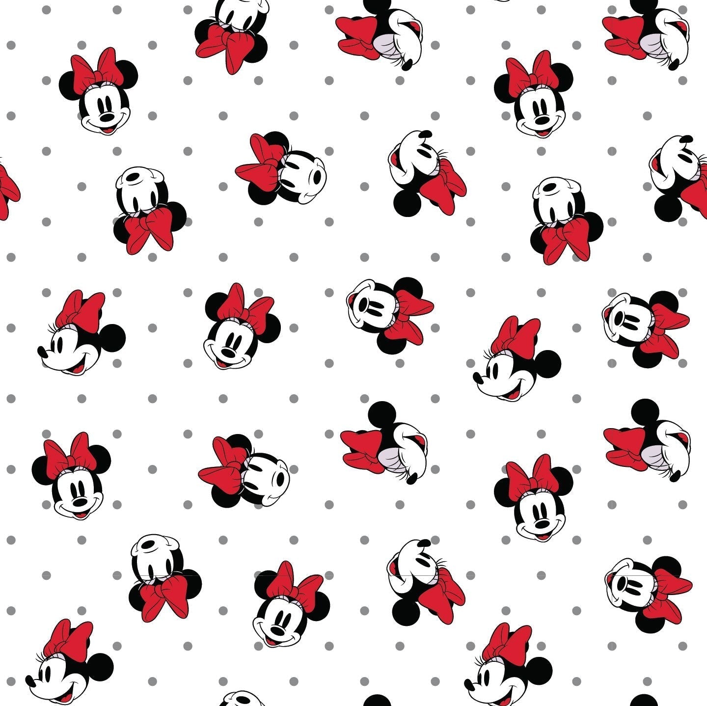 Disney - Minnie Mouse - 2 Yard Cotton Cut - Dreaming In Dots - White