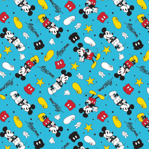 Disney Mickey & Friends Collection-Iconic Mickey Toss-Cotton-Aqua