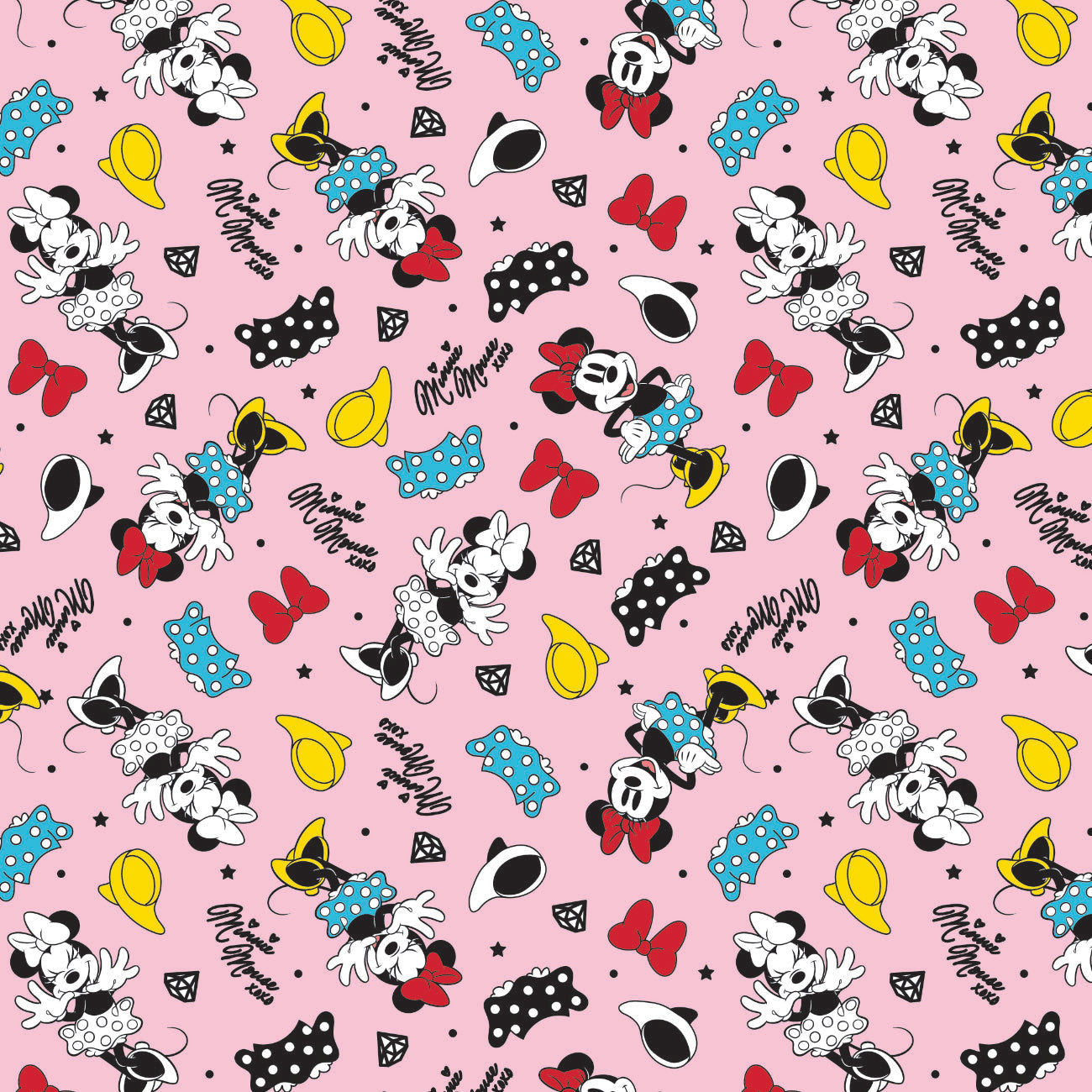 Disney Mickey & Friends Collection-Iconic Minnie Toss-Cotton-Pink