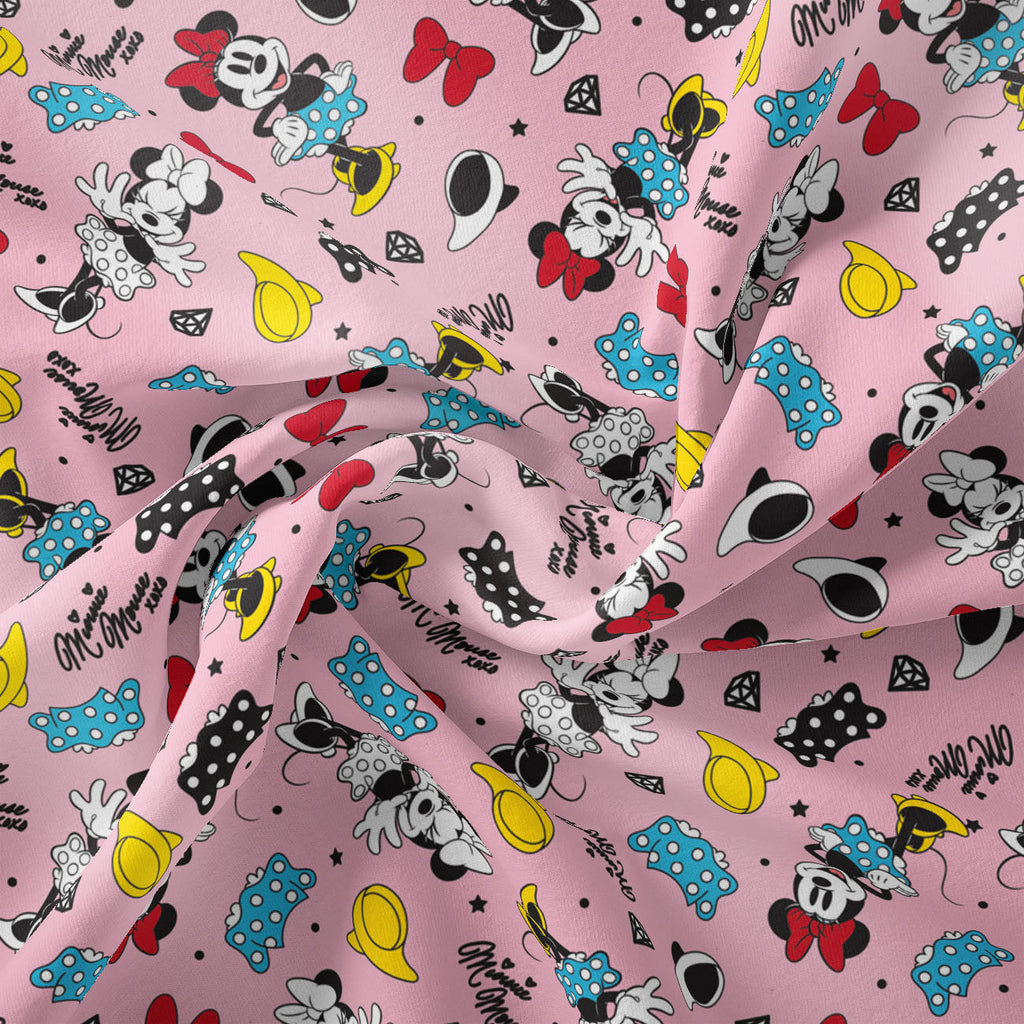 Disney Mickey & Friends Collection-Iconic Minnie Toss-Cotton-Pink